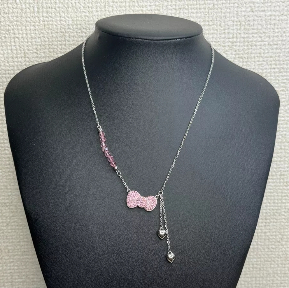 Swarovski Hello Kitty Pink Bow Necklace